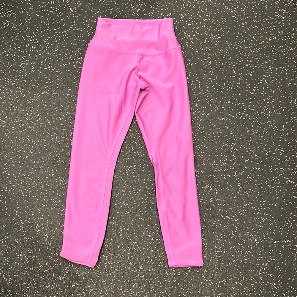 Pink, purple, Alo leggings. Size woman’s small.
